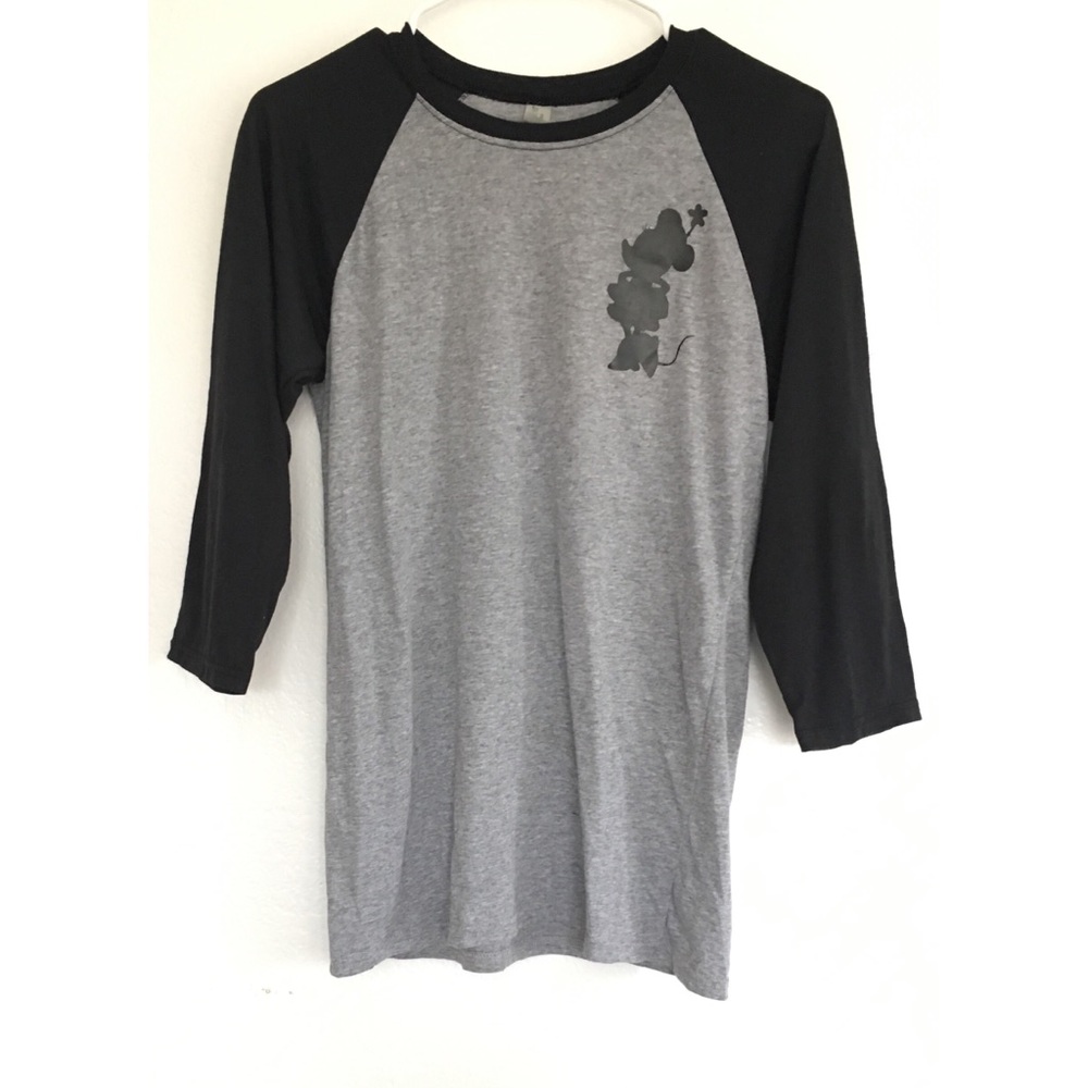🧜‍♀️Jerzees Minnie Mouse gray and black t-shirt